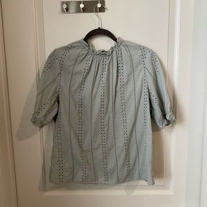 Soft sea foam green top